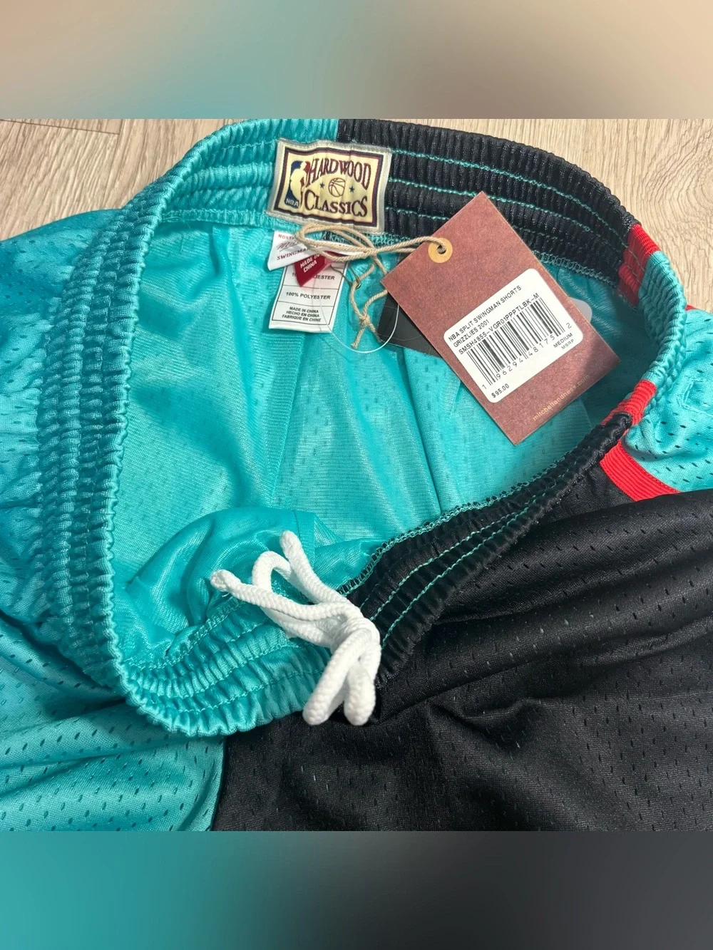 Mitchell & Ness Men’s Black/Turquoise Grizzlies Hardwood Classics Shorts M-3Xl